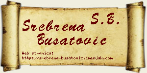 Srebrena Bušatović vizit kartica